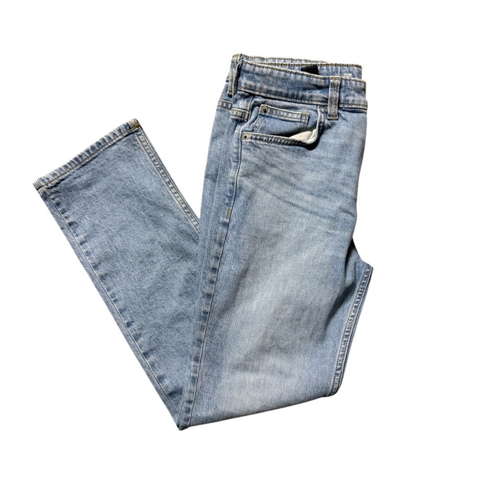 Cat & Jack Boys Jeans Size 12 Light Wash Super Stretch Slim‎ Straight
